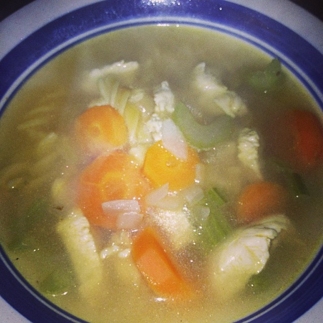 Chicken noodle soup #homemade #masterchef #sick #noms