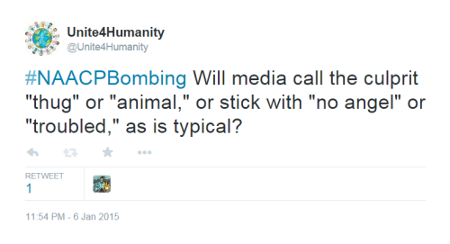 unite4humanity:They won’t call the NAACP bombing by its real name… Terrorism. 