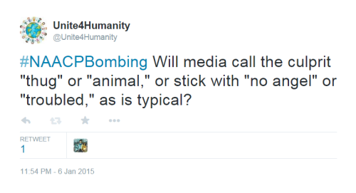 unite4humanity: They won’t call the NAACP bombing by its real name… Terrorism. 