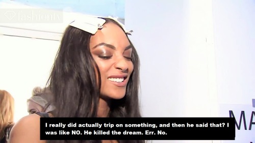 ursulas-necklace:pootlovato:bitchussy:faizfentyslaysyourlife:Jourdan Dunn on meeting her then crush 