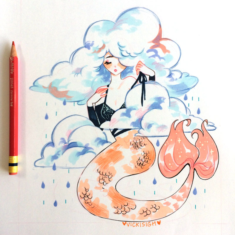 vickisigh:  week 3 of mermay! &lt;3   Twitter | Instagram | Patreon | Store