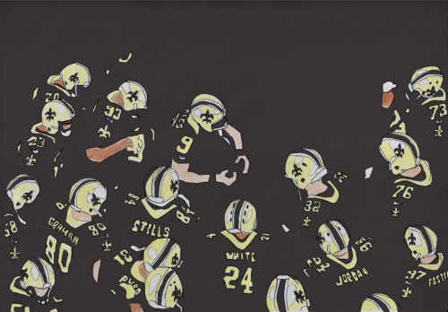 eatsleepdraw:
“ New Orleans Saints huddle
By Joe Kirton
”