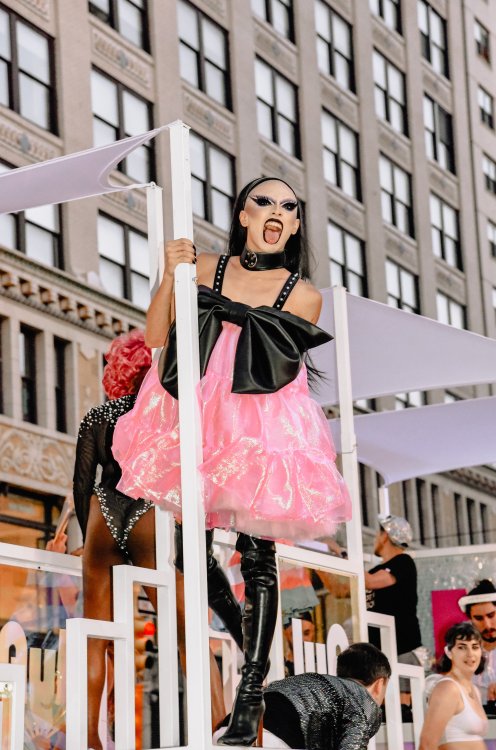 vander von odd on the lyft pride float at nyc pride 2019