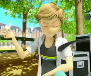 Miraculous Ladybug Adrien Behaving Like Chat Noir Outside Of Costume