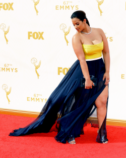 thetattedstoner:  blvckdynamite:  kuzcoscousin:  rubertkazinsky:    Actress Dascha Polanco attends the 67th Annual Primetime Emmy Awards at Microsoft Theater on September 20, 2015 in Los Angeles, California.    yo  Thiiiiigghs  I want to rest my head
