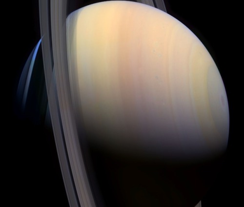 astronomyblog:  A very high resolution view of big beautiful Saturn  Composition Credit: Mattias Malmer, Image Data: Cassini Imaging Team (NASA)  