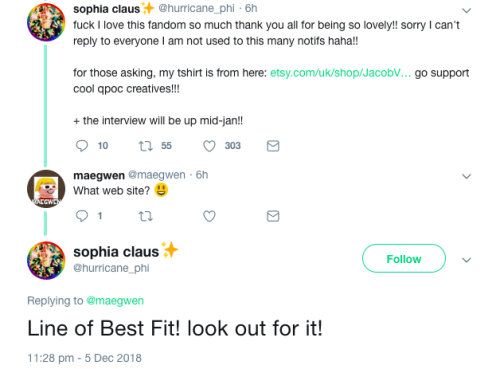 Apparently Louis’ interview with Line of Best Fit will be up mid-January 