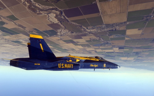 US Navy Blue Angel&rsquo;s F/A 18 Hornet.