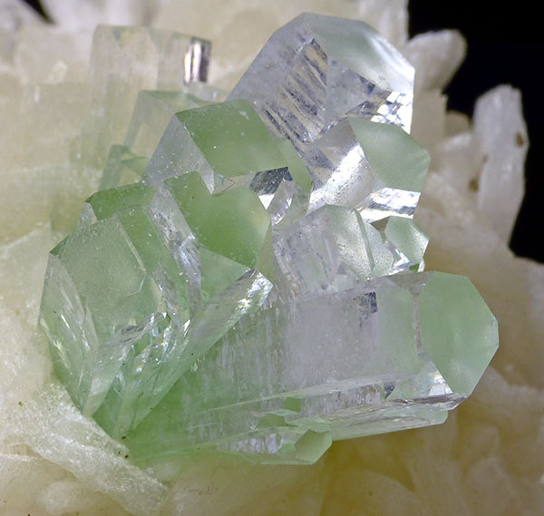 mineralists:  Apophylite(KF) on Stilbite from Rahuri, India