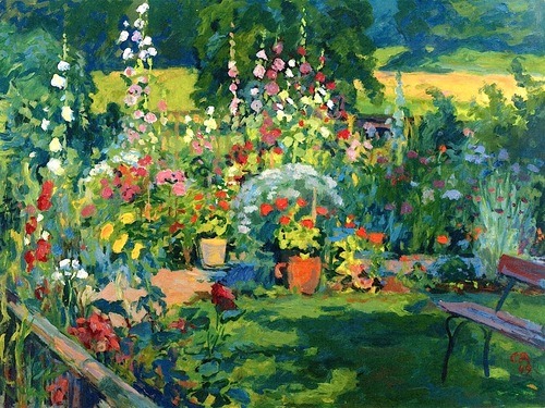 artist-amiet: Portrait of a Garden, 1949, Cuno Amiet