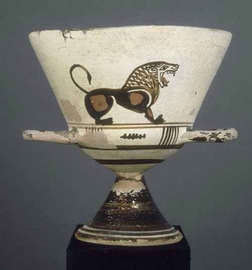 via-appia:Chalice with a lionGreek, Chios, 580 - 570 BC