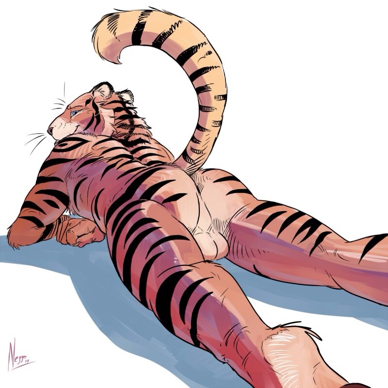 rawring-tiger:  Tiger and Lion butts for anon~ (Must touch the butts~) 