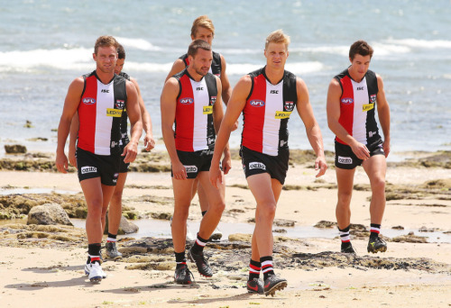 roscoe66: St Kilda Saints Jocks love changing out with their Team and spending time with their Coach