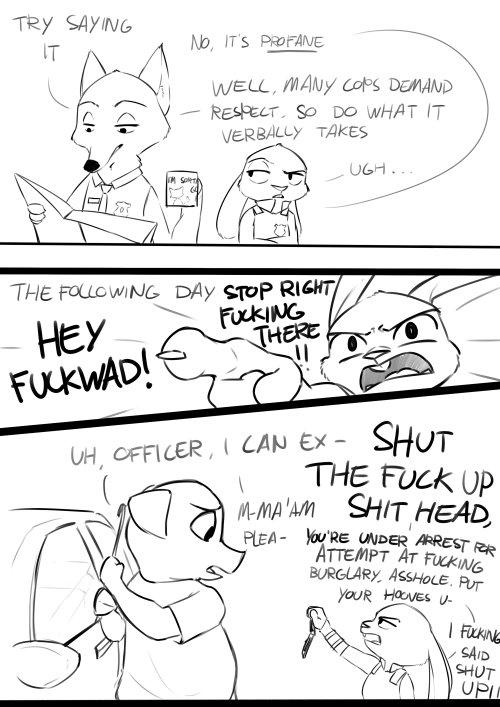ktrk5:eightspartans:If Zootopia cops swore realistically #letjudysayfuckOMG I HAVE NEVER LAUGHED SO HARD>w<