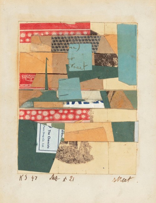 Kurt Schwitters, Mz X 21 st. 1925signed, dated and numbered collage on paper laid down on the a