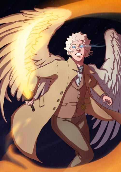  Flaming fury You have threatened his demon, now you shall face Aziraphale’s bladeA pair piece to ht