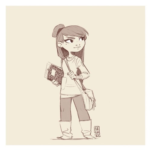 Little student . Daily Character . . . . #girl #student #Characterdesign #rough #art #picoftheday #d