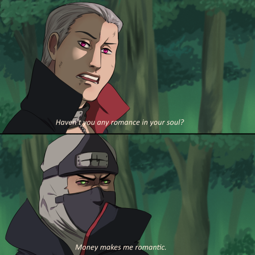 vanthedork: More incorrect quotes with Hidan and Kakuzu. I drew these two pictures separately but th
