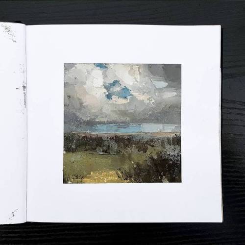 Seawhite square sketchbook - Oil landscape study