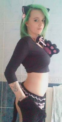 amestrian:   My kitty gear and the adorable crop top anon bought me. Thank you so much. Sorry the picture of the cat stuff is late, I haven’t been feeling fab recently. I’ll wear the crop top when I go out at the weekend and I’ll get pictures of