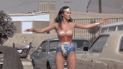 evilninjax24:  gameraboy:  Wonder Woman, “Skateboard Wiz”  Reblogged because this is clearly the best action sequence in the history of film.