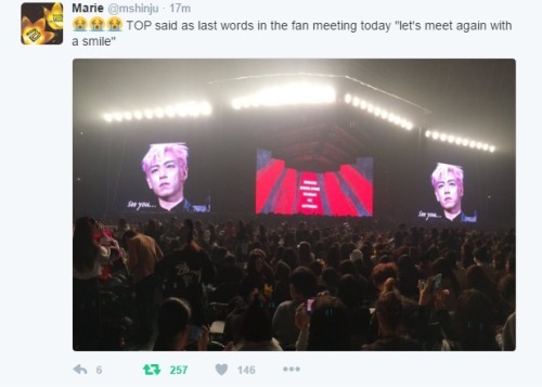 thekoreanbigbang:  All the members gave a message to TOP, one by one Credit: susifg : mshinju : kya_
