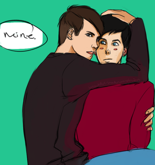 beautiful-hallucination:lmfao Dan lately is just. squishy and possessive. The best combination tbh