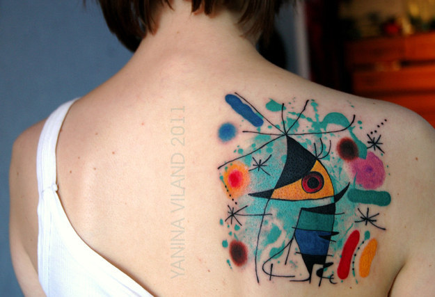 skindeeptales:  Watercolor Tattoos by Ondrash - Victor Octaviano - Russell Van Schaick