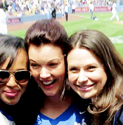 bellamyyoung:  The Scandal ladies at Dodger Stadium 7th April 2013 x 