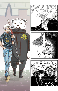 trecomics:  I love Doffy when he trolls Law. Might be easier to read at pixiv, tumblr image loads are so cruel! EDIT: Fixed Law’s tats, argh 