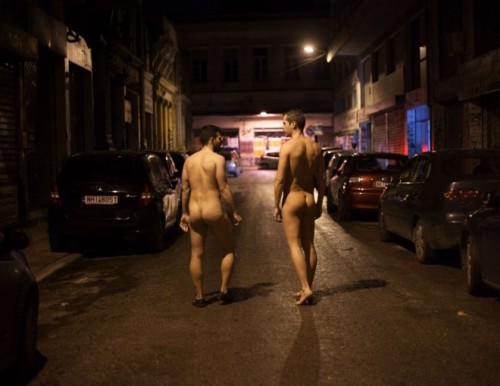 Urban Nudism in Thessaloniki 02.04.2014  photo by Giannis Tomtsis  from http://grekamag.gr/6790/