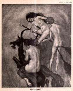 thefugitivesaint: Erich Schütz (1886-1937), ‘Hexenritt’, from Die Muskete, Feb. 11, 1926Source