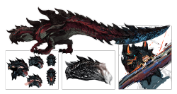 kogath:  Monster Hunter XConcept art of the Flagship monsters, Beruna Village, Various NPCs and Palicoes, Equipment, and the new area now known as Ancient Forest (古代森)!#MHXForTheWest