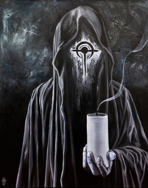 ualthum:“Av Vayoral” - 2019Av Embraced - Oil on Canvas. The Rune of the dark, shadows, and unseen kn