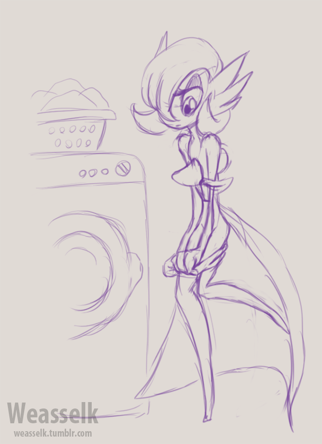 weasselk:Laundry Day for gardevoir. Im probably one of few people who thinks that