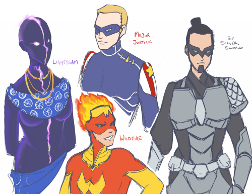 Fleshing out my superhero &lsquo;verse with some additional superheroes. Together with Starsong, the