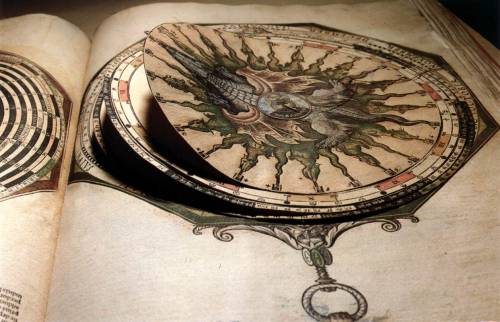 renaissance-art:
“The Astronomicum Caesareum is a beautifully crafted astrolabe manual, to be used in order to calculate planetary alignment and the location of the stars. Petrus Apianus, a German court astronomer for Emperor Charles V dedicated the...