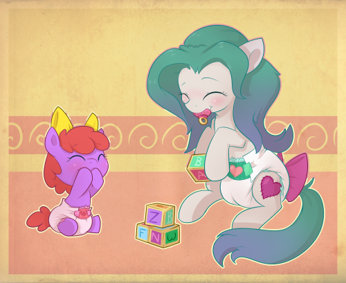askittybit:  Playtime wif my momma! I wuv it when she dwesses up wike me and we share my toys! <3 ((Just thoguht I’d share I commission I made with the lovely Cuddlehooves. ^^  http://www.furaffinity.net/user/cuddlehooves/ ))  x3 D'aww~!