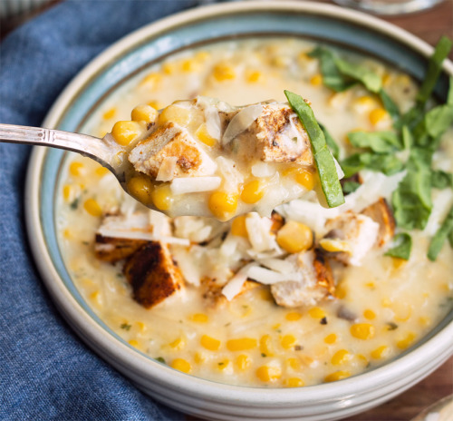 Slow Cooker Corn Chowder with Blackened Chicken | a Love a fare