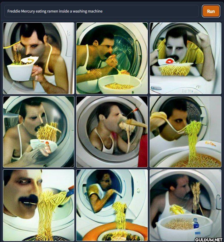 Freddie Mercury eating...