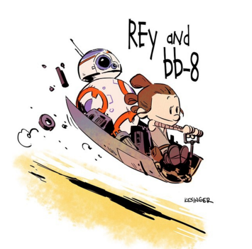 theverge:  THE FORCE AWAKENS MEETS CALVIN AND HOBBES, HEARTS MELT Disney and Marvel animator Brian Kesinger has a truly adorable vision of the Star Wars universe.   OH MY GOOOOD