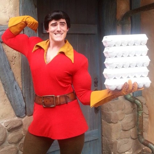 keithlapinig:hopedreamdisney:gazzymouse:Someone brought Gaston five dozen eggs.This is magical.If th