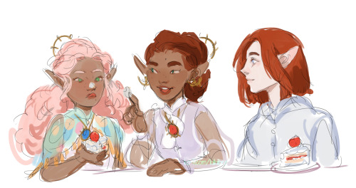 two doofus princesses introduce a mysterious boy to the concept of strawberry cake