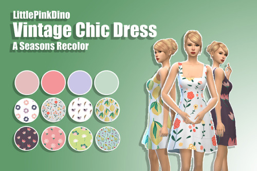 Vintage Chic Dress - Spring Edition - Seasons RecolorHello everyone! First off, I just want to thank