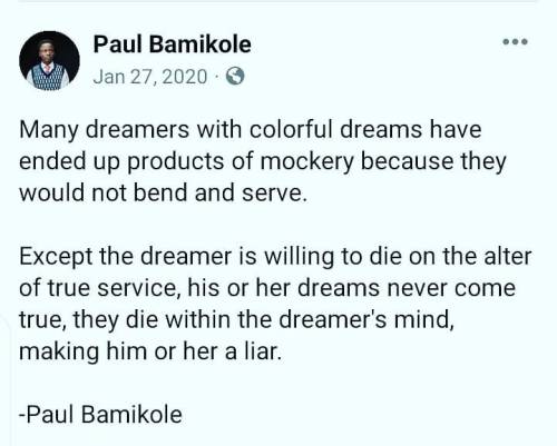 #paulbamikolequotes #quotesandsayings #service #dreamhttps://www.instagram.com/p/CZPFeq8tFGO/?utm_