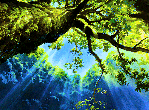 dailyanimatedgifs:The Forest Spirit gives life and takes life away. Life and death