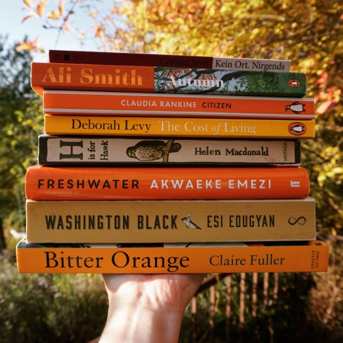 lettersfromthelighthouse:Autumnal book stack