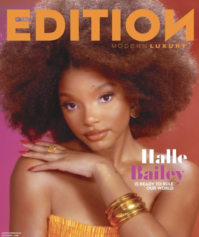 hallessiren:Halle with a ‘Fro 😍 ✨️ 