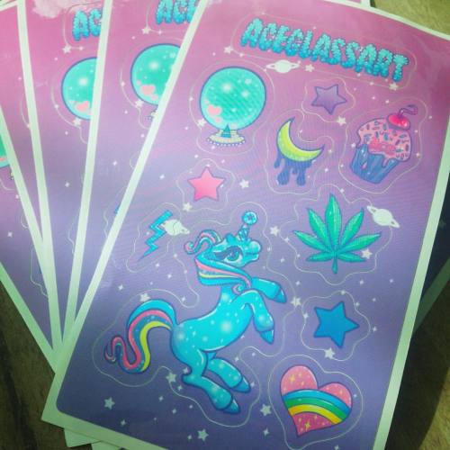 Sticker sheets! Drawn by @missjediflip ✨✨✨ #aceglass #unicorn #magic #missjediflip