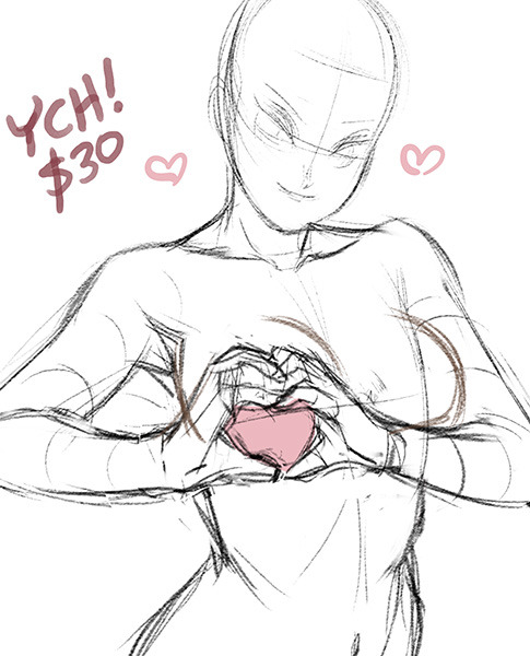   I wanna do the heart-shaped boob thing, but not sure what character to draw! Sooo, let’s try this. Any takers? edit: Slots are all taken. Thanks everyone!